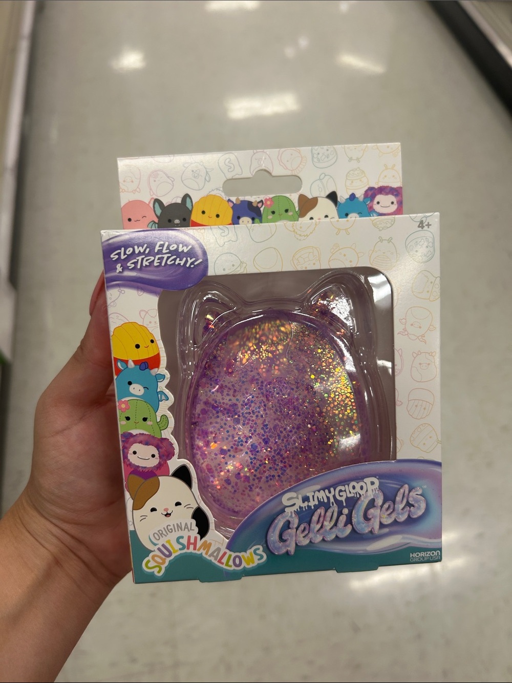 Squishmallows Gelli Gel Sensory Toy - Purple Glitter